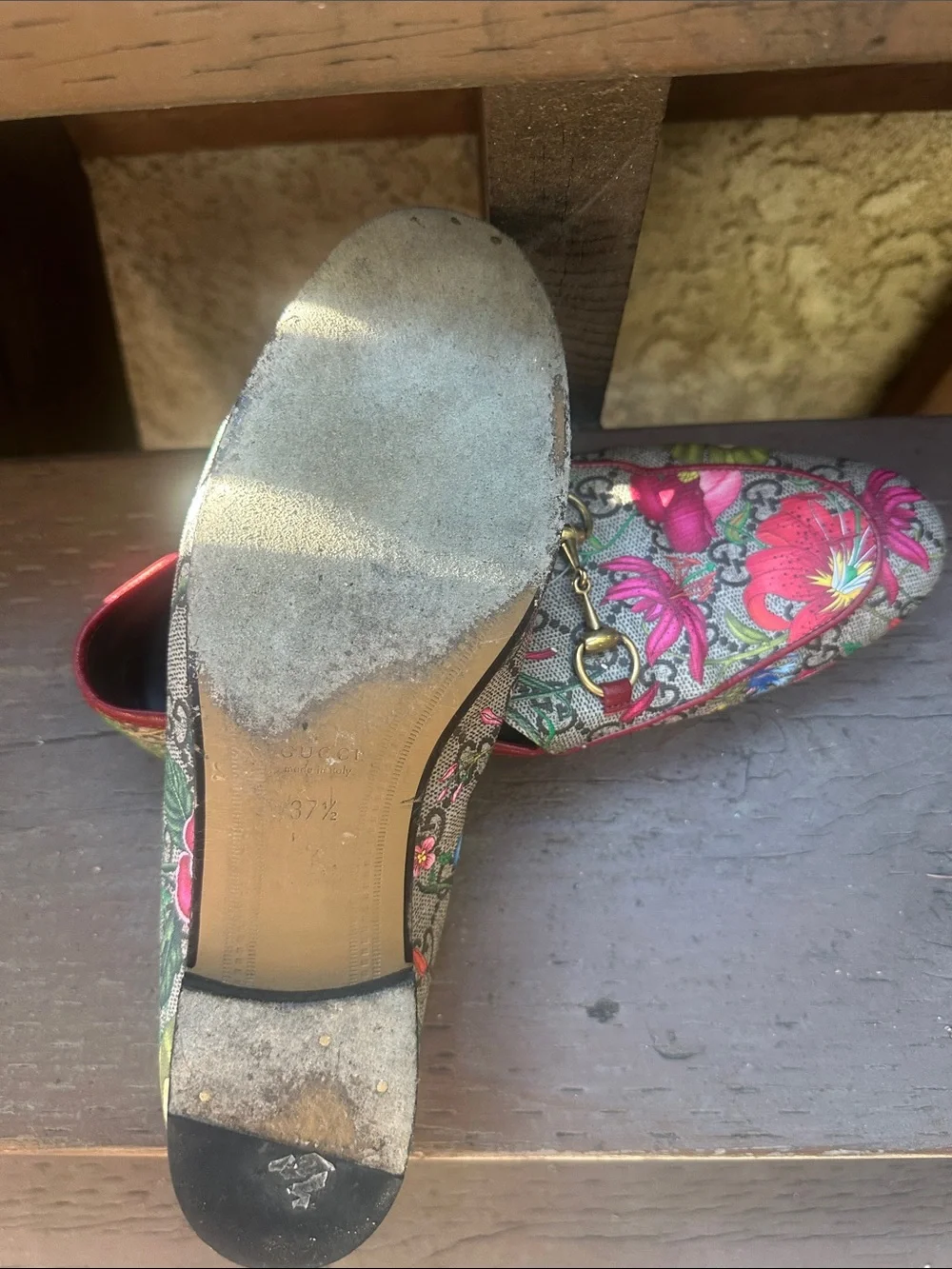 Gucci Jordaan Flat Floral Canvas Loafers